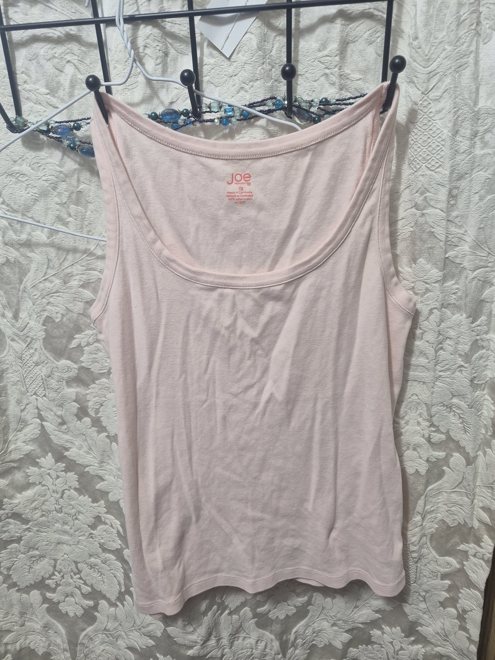 Joe Fresh Pale Pink Scoop Neck Tank Top